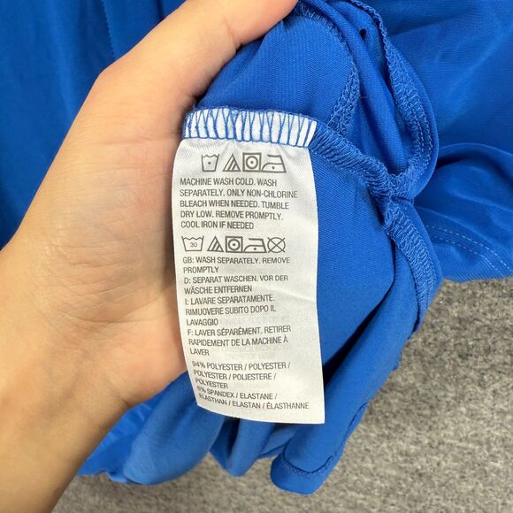 Attitudes Mini Dress Women 3X Plus Blue Short V-Neck Long Sleeve Pullover Casual - Picture 4 of 7